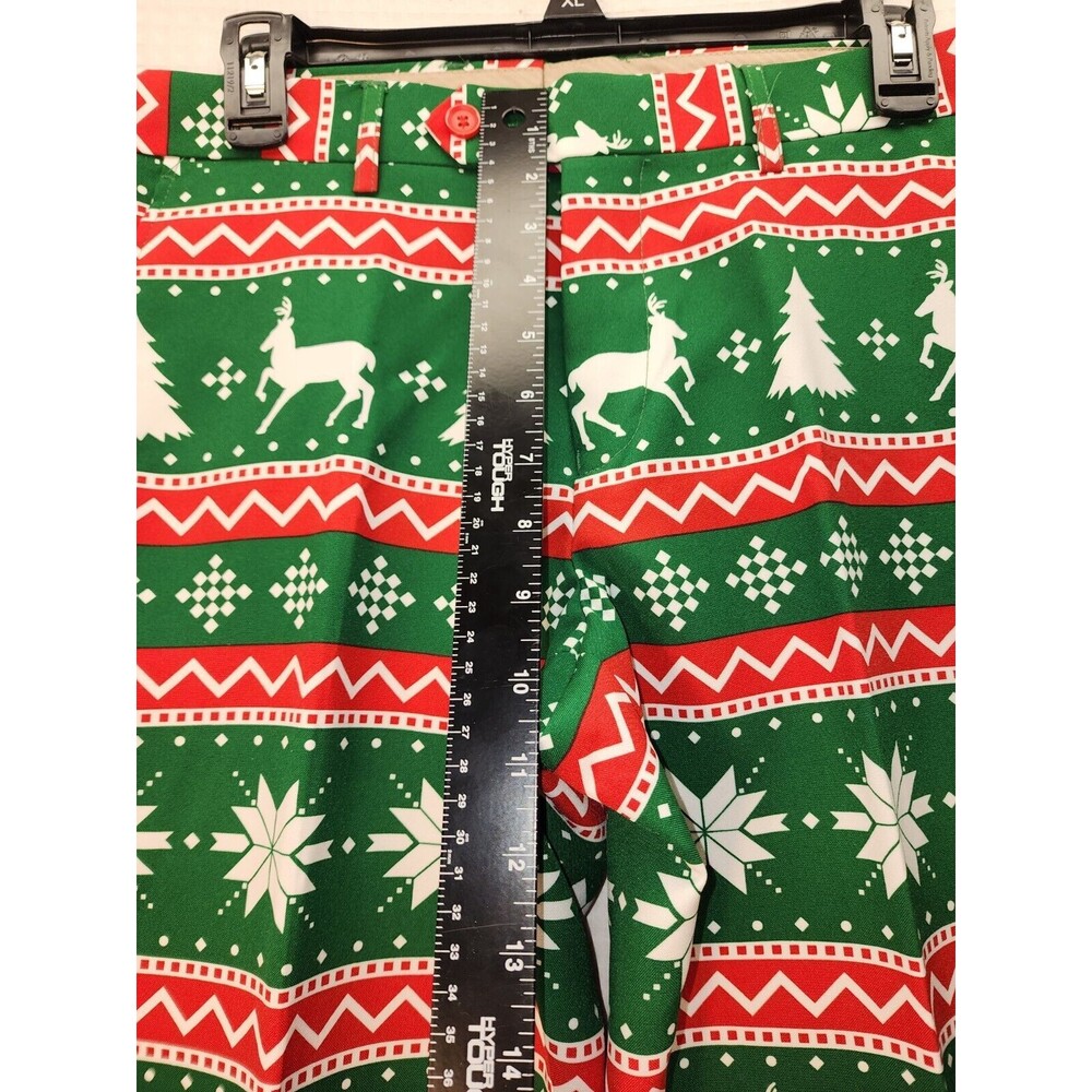 Opposuit Mens suit Size 36 Christmas Green Tree Holiday With Tie - Picture 16 of 16